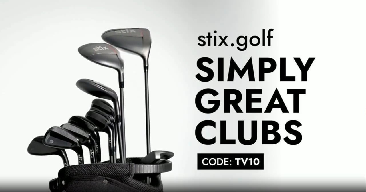 Stix TV spot end card: Simply Great Clubs, code TV10